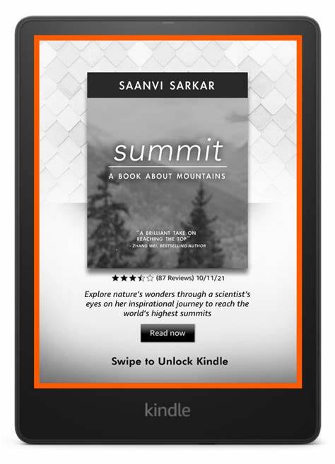 Example of an amazon lock screen ad showing the cover of the book with a nice background, the title, a review star rating, and a call to action "read now" button